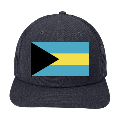 Trendy Apparel Shop Bahamas Flag Trucker Snapback Cap - 5 Panel Flatbill, Navy, One Size - View #10