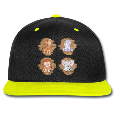 Safari Baby Animal Clipart Snapback By Bettercallsaul - Hatpublic