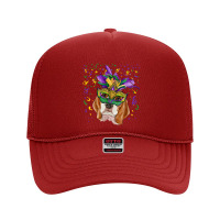 Mardi Gras  Mask Beagle Foam Trucker Hat | HatPublic